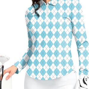 Argyle Long-Sleeve Golf Shirt